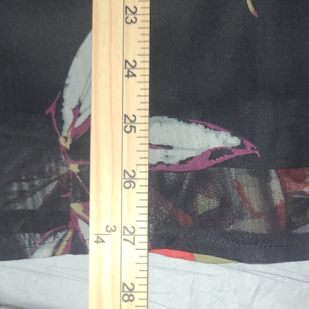 Bubble Skirt Mini Moody Floral Print Whimsigoth A Line Chiffon Lined Zipper EUC - Picture 9 of 12